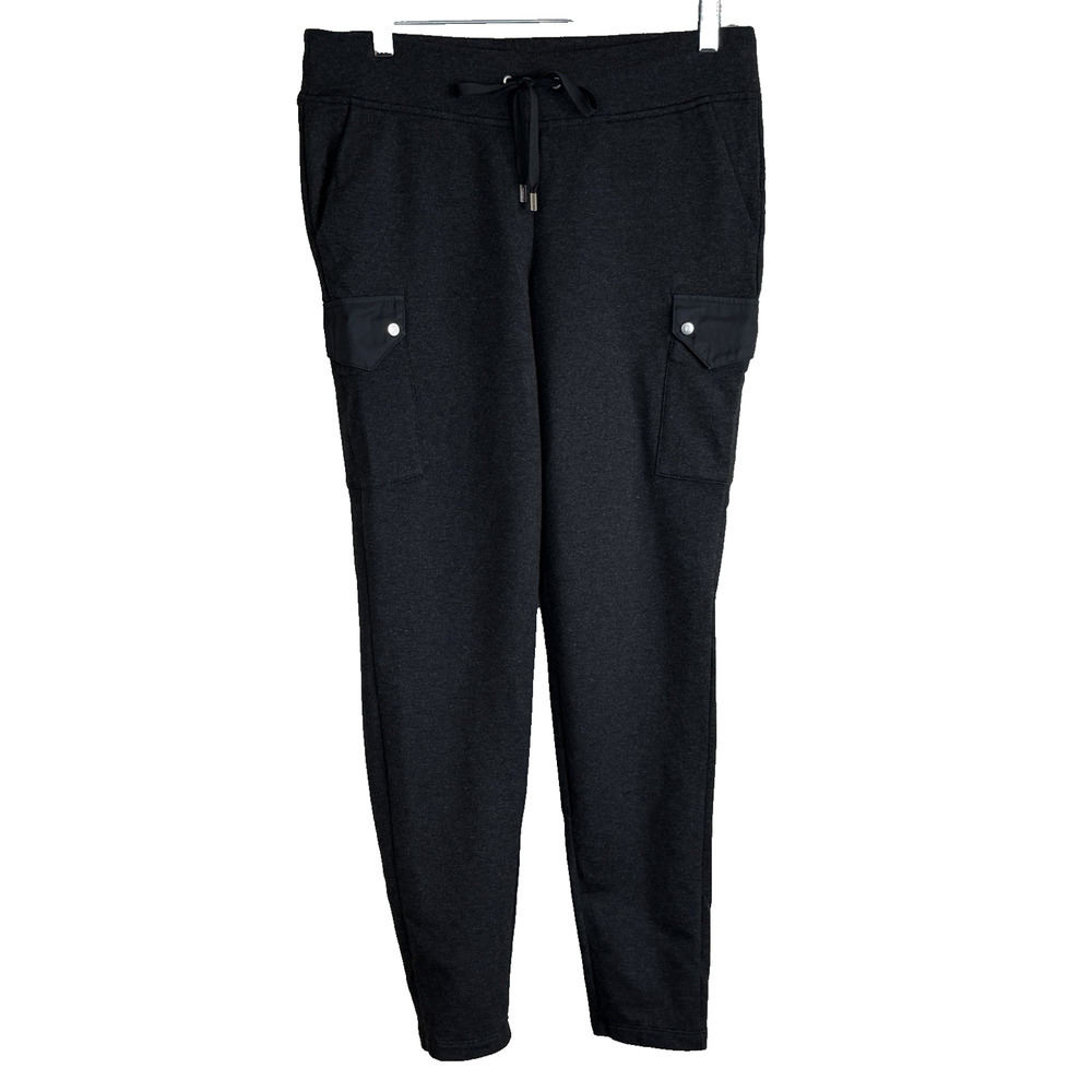 Lauren Ralph Lauren Cargo Sweatpants Womens Sz Small Charcoal Skinny Leg Stretch